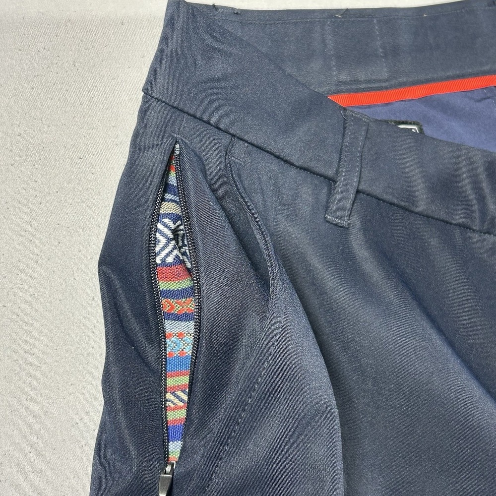 Wowie Pants Mens 36x32 Blue Stretch Chino Travel Tech Golf Performance Pants - Picture 5 of 12